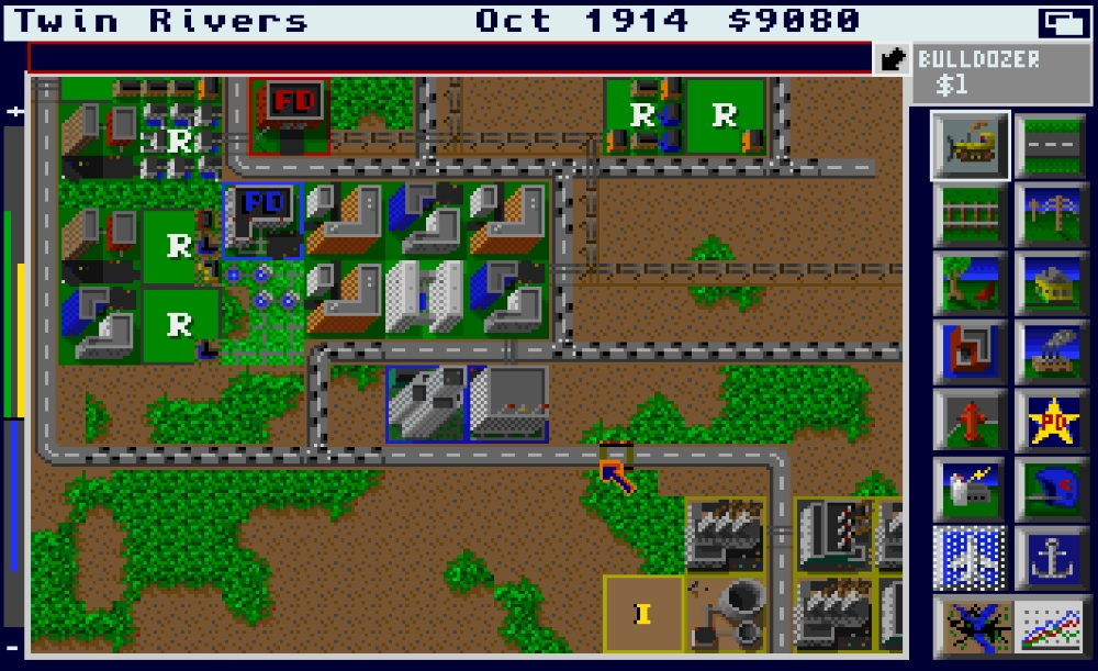 SimCity on the Commodore Amiga